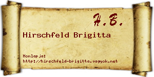 Hirschfeld Brigitta névjegykártya
